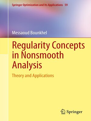 cover image of Regularity Concepts in Nonsmooth Analysis